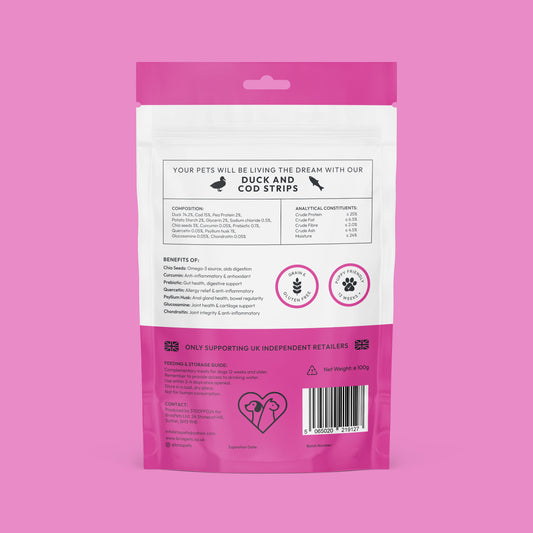Duck & Cod Strips (100g)