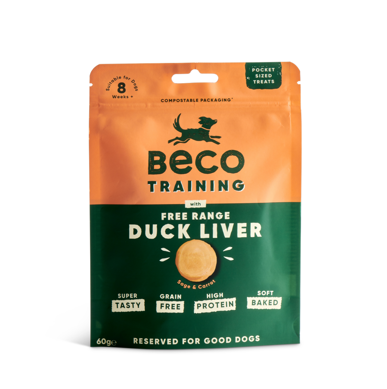 Beco Dog Treats Free Range Duck Liver (60g)