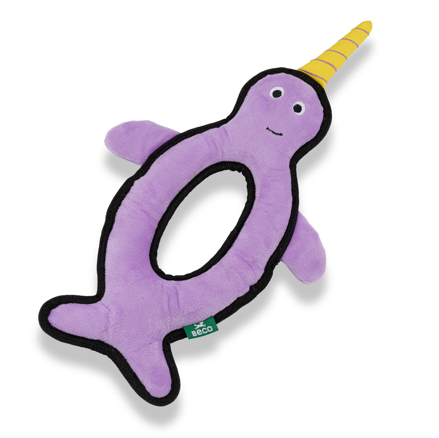 Beco Rough & Tough Recycled Dog Toy, Narwhal (Large)