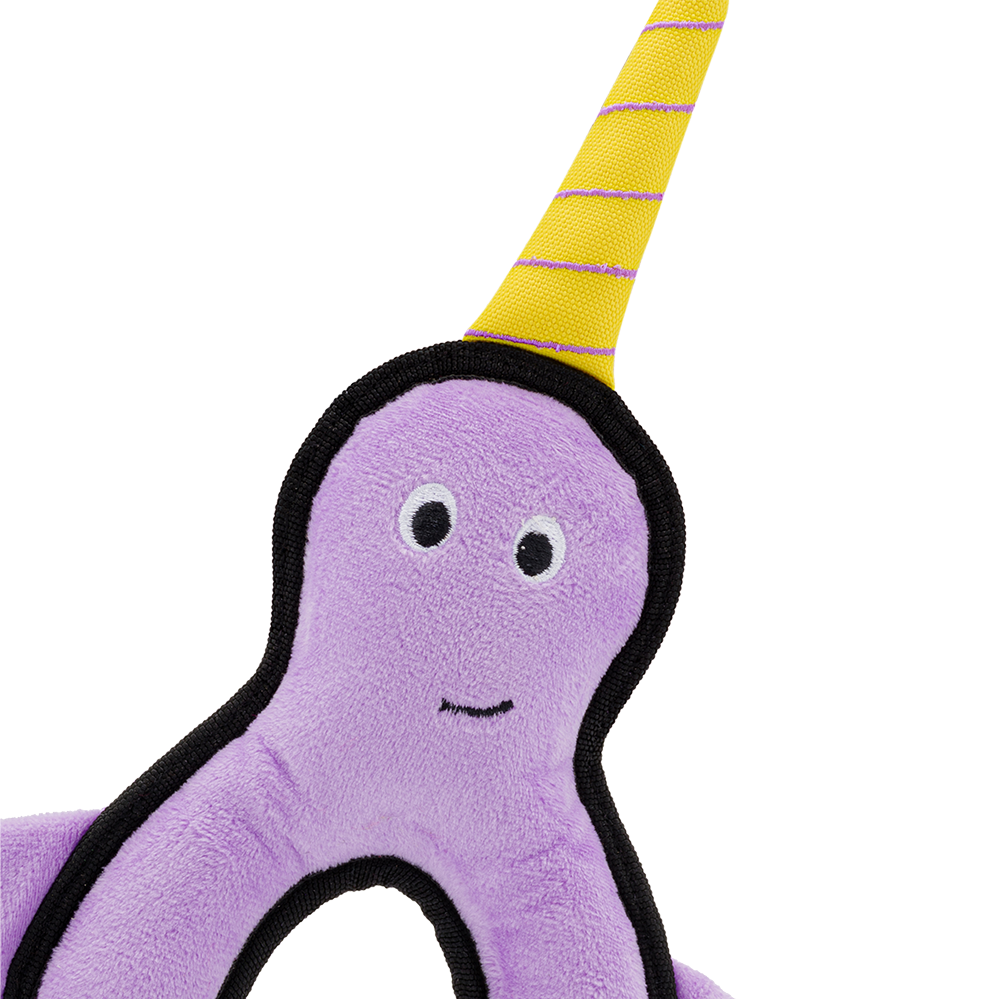 Beco Rough & Tough Recycled Dog Toy, Narwhal (Large)