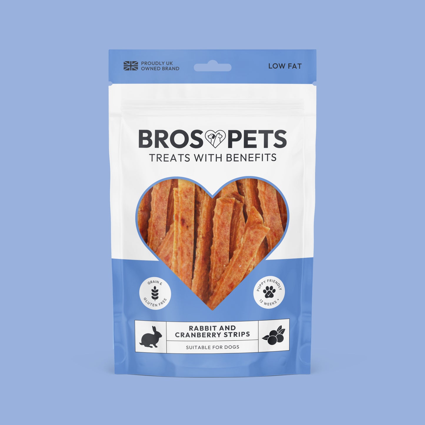 Rabbit & Cranberry Strips (100g)