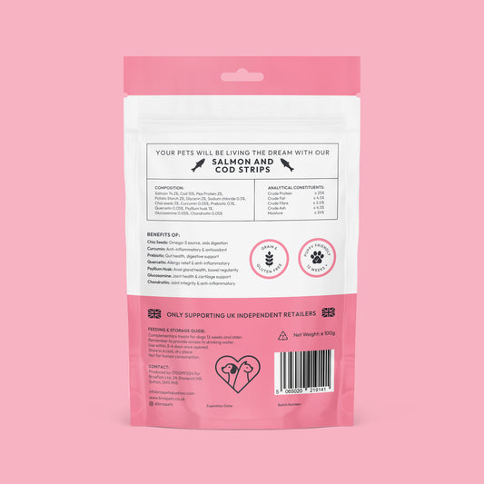 Salmon & Cod Strips (100g)