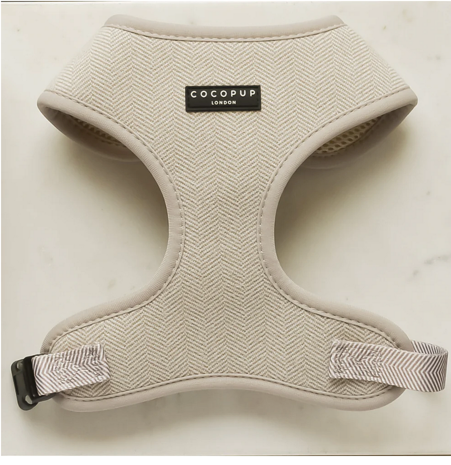 Cocopup London Tweed Adjustable Neck Harness