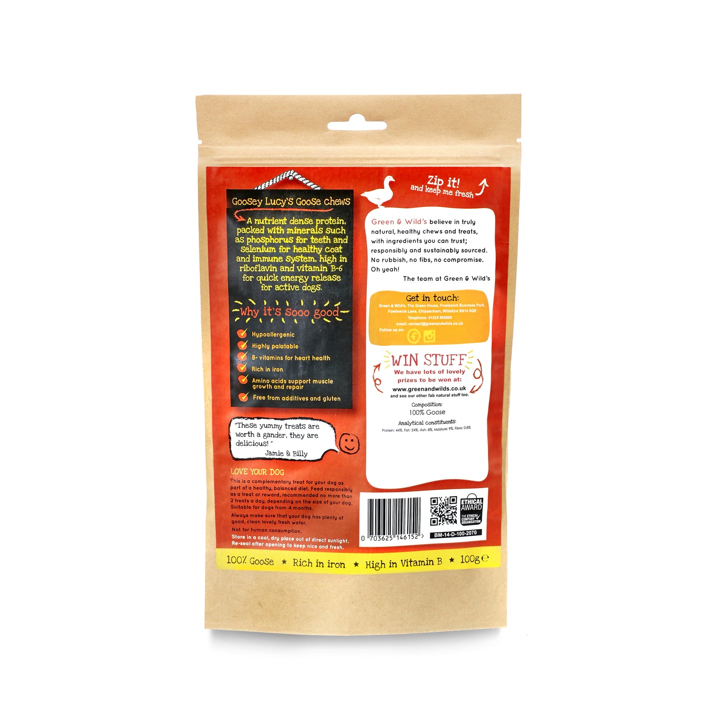 Goosey Lucy's Goose Chews (100g)