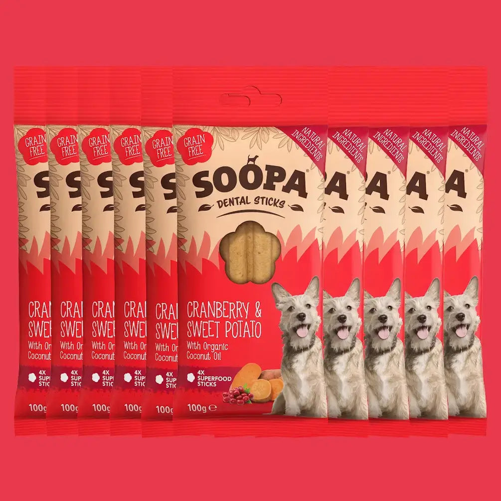 Cranberry & Sweet Potato Dog Dental Sticks (100g)
